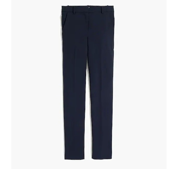 J. Crew Factory Petite Full length Ruby pants in stretch twill AS215 Navy - Picture 3 of 7